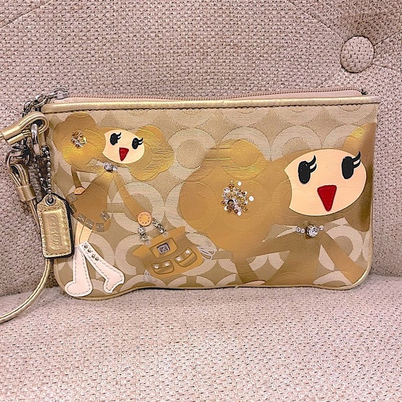 Coach Handbags - Coach Poppy-Chan GOLDY Collectible Y2K Wristlet